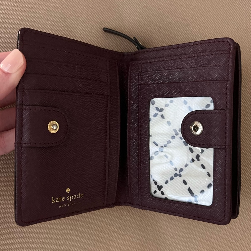 Purple plum Kate Spade wallet with coin purse